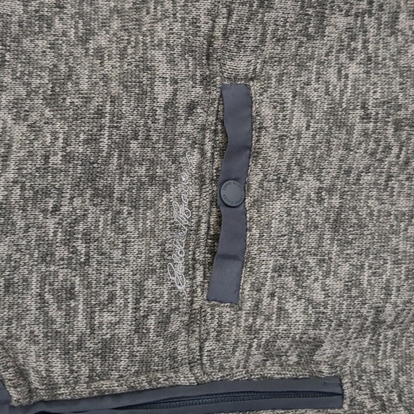Eddie Bauer Men's 1/4 Zip Sweater Pullover Fleece Lined Heather Gray Size XL - Picture 3 of 14